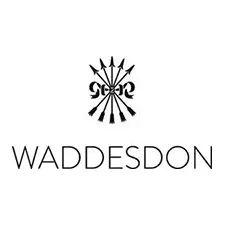 Waddesdon logo featuring a stylised black emblem with arrows and scrolls above the word “Waddesdon” in elegant font.